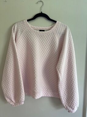 Quilted Blush Pink Women's Pullover Sweatshirt